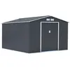 Image de Abri de jardin métal Vegas - 12.98 m² - Gris