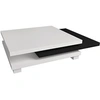 Image de table basse elena - 80 x 80 x 32 cm - blanc / noir