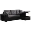 Image de Canape angle fixe 3 places en lin gris 146 x 146 x 86 cm