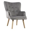 Image de Fauteuil style scandinave velours Odense - 73 x 81 x 92.5 cm - 1 place - Gris