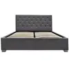 Image de Lit coffre 142 x 192 x 28 cm en contreplaque sommier a lattes pour 2 personnes de couleur gris
