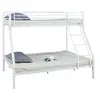 Image de Lit superposé en métal Leo Sommiers inclus - 90/140 x 190 cm - Blanc