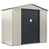 Image de Abri de jardin métal "Nebraska" - 4.07 m² - Beige/Gris anthracite