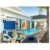 Image de Piscine bois rectangle " Aruba "- 5.00 x 3.00 x 1.24 m + Bâche à bulles 180 µ - Bâche hiver 280 g/m²