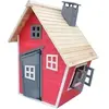 Image de Maisonnette "Lilou" - 119.5 x 156 x 102 cm - Rouge/Gris