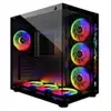 Image de Boîtier PC gaming ATX MRED Tour verre trempé RGB Crystal Sea 7 baies 7 PCI
