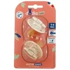 Image de Duo sucettes caoutchouc GAIA - Ronde - 0-6 mois - Grain de sable