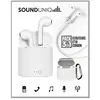 Image de - Ecouteurs Bluetooth avec Boitier de chargement - Pack 3 en 1 : Ecouteurs + Etui transport + Cordon magnétique - Blanc