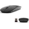 Image de Souris Noir Sans fil Design Ultra Slim Plate Optique 2,4 GHZ DONGLE USB Extra