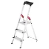Image de Escabeau securise pliable en aluminium 3 marches extra larges ProfiStep XXL