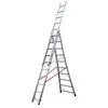 Image de Echelle transformable base évasée 3 plans 3x10 échelons 6m/6,8m en alu Premium