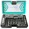 Image de mini cliquet 1/4 et jeu de 30 embouts de vissage 1/4 - coffret 33 pcs -