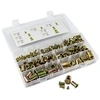 Image de assortiment de 235 inserts filetes acier zingue bichromate m3 a m12 -