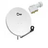 Image de Pack Parabole satellite acier 80cm + LNB Quad Universel 0,1dB