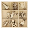 Image de Coffret de 27 mini décorations en bois de Noël