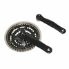 Image de Pedalier vtt 7-8v. noir 150mm 42-32-22 avec pare-chaine (boitier 118-122mm)