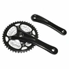 Image de Pedalier vtt 9v. alu noir 170mm 44-32-22 (boitier 110mm) plateaux demontables
