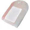 Image de matelas a langer lapinou - coton/polyester - + 2 éponges - blanc/rose - 50 x 75 cm