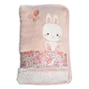 Image de Protege carnet de santà Lapinou - Coton/Polyester - Fermeture zip - Rose - 15 x 26 cm
