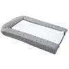 Image de matelas langer pvc + 2 éponges amovibles - gris imprimé étoiles