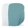 Image de Lot 2 Housses De Matelas A Langer 50 X 75 Cm Eponge Polycoton Blanc/nile