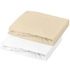 Image de Lot 2 Draps housse - 60 x 120 cm - Jersey - Blanc/Cailloux