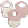 Image de Lot x3 bavoirs - - 0-6 mois - Gaze de coton - Vieux rose