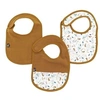 Image de Lot x3 bavoirs - - 0-6 mois - Gaze de coton - Caramel imprimé au fil de l'eau