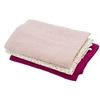 Image de Lot de 3 langes Bambou - 1 Imprimé + 2 Uni - Rose grenadine - 60x60 cm