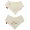 Image de 2 bavoirs bandanas Maternity Love - Coton doux et absorbant - Boutons-pression ajustables