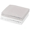Image de Lot de 2 draps housse - MON PTIT DODO - Jersey 100% coton - 60 x 120 cm - Blanc et gris souris