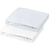 Image de Lot de 2 draps housse - MON PTIT DODO - Jersey 100% coton - 60 x 120 cm - Blanc et light blue