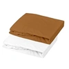 Image de Lot 1 alese + 1 drap housse - P'TIT DODO - 60 x 120 cm - Blanc / Caramel