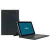 Image de Coque de Protection Folio Universelle avec Clavier Bluetooth français 9-11'", Housse Clavier AZERTY compatible iOS, Windows, Android Noir