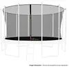 Image de Filet intérieur de sécurité pour trampoline avec bouchons hauts de perches et ficelle : ø 13Ft/ 400 cm, 12 Perches