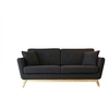 Image de Canapé droit scandinave 3 places tissu gris anthracite HOGA