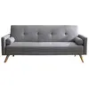 Image de Canape droit 3 places en tissu bois 89 x 209 x 88 cm