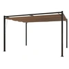 Image de Pergola autoportante 3 x 4m avec toile en polyester taupe TUSA