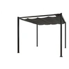 Image de Pergola autoportante 3 x 3 m en acier avec toile grise TUSA