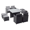 Image de Salon de jardin resine tressee gris 9 pieces 8 personnes