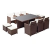 Image de Salon de jardin resine tressee blanc 10 pieces 178.0 x 115 x 74.0 10 personnes