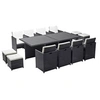 Image de Salon de jardin resine tressee noir 13 pieces 235.0 x 115 x 74.0 12 personnes