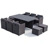 Image de Salon de jardin resine tressee gris 10 pieces 179.7 x 114.7 x 59.0 10 personnes