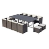 Image de Salon de jardin 12 personnes gris resine tressee 234.7 x 114.7 x 59.0 cm 10 pieces