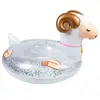 Image de Bouée Gonflable Ronde XXL pour Piscine & Plage Ultra Confort, Flotteur Deluxe - Mouton A Paillettes ø115cm