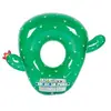 Image de Bouée Gonflable Ronde XXL pour Piscine & Plage Ultra Confort, Flotteur Deluxe - Cactus ø130cm