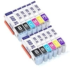 Image de - x12 Cartouches Canon PGI 580 XXL CLI 581 XXL 10 + 2 Grises compatibles (2 Noir XL, 2 Noir, 2 Cyan, 2 Magenta, 2 Jaune, 2 Gris)