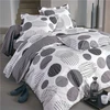 Image de Becquet Housse de couette coton blanche à pois gris réversible - BAXLEY 200 x 200 cm