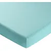 Image de Becquet Drap housse lin lavé LAUREAT bleu aqua 180 x 200 cm