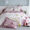 Image de Becquet Housse de couette réversible en coton écrue à motif floral - JOELY 240 x 220 cm
